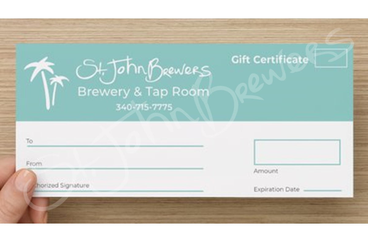 $100 Tap Room/Brewery Gift Card
